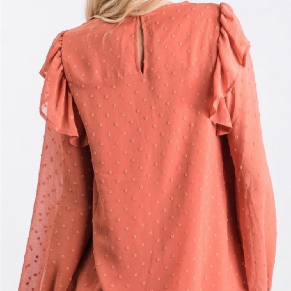 Rust Floral Top - Picture 2 of 2